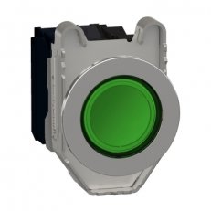 Ovládač stiskací prosvětlený zapuštěný Zelená 120V AC 1Z+1V SCHNEIDER XB4FW33G5