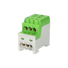 Blok pro rozdělení fází UVB 200 PE 1pól. 200A 1000V zelený na DIN 1006066