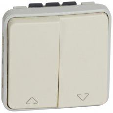 PLEXO 55 SPÍNAČ OVLÁDAČ ŽALUZIÍ BÉŽOVÝ LEGRAND 069629