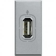 AXOLUTE ZÁSUVKA USB 1M HLINÍK BTICINO HC4285