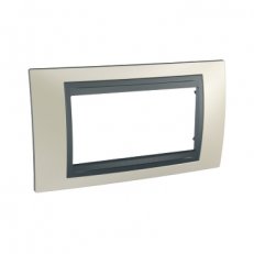 Unica Top rámeček čtyřmodulový Opal Titanium/Grafit SCHNEIDER MGU66.104.295