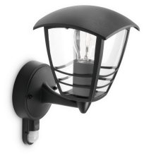 Venkovní nástěnné svítidlo Creek IR černá 1x60W 230V PHILIPS 153883016