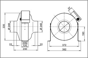 Maico 0080.0277 ERR 25/1 radiální ventilátor do kruhového potrubí