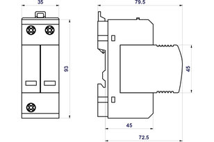 Svodič rázového přepětí PIIIM-275/2+0 Vseries HAKEL 27050