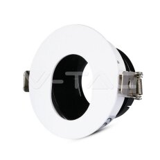 GU10 Fitting White+Black Round, VT-874 V-TAC SKU3161