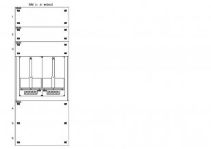 Konstrukce elektroměrová 2-28, 1-řadá, plastové panely SCHRACK CSIL125228