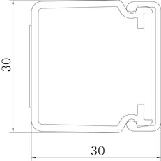 OBO LE 3030 cws Kanál LE pro ukládání vedení 2000x30x30 krémová bílá