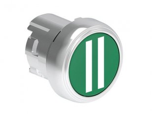 Lovato LPSB1123 Tlačítko s návratem kovové se symboly d22mm lícující II / zelené