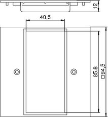OBO VH-P5 Krycí deska, 2 násobný Modul 45, 95x95mm, řepkově žlutá Polyamid, PA