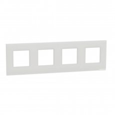 Unica Pure Krycí rámeček čtyřnásobný, Frosted White SCHNEIDER NU600885