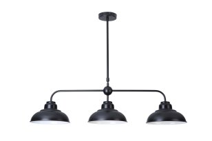 Dragan E27 3x 60W IP20 matná černá RABALUX 5309