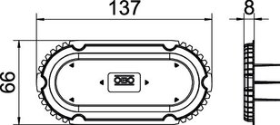 OBO ZU 60-SSD Signální víko pro krabice pod omítku dvojité 2 x O60mm PE