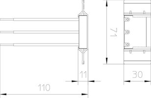 OBO ÜSM-A-4 Modul přepěťové ochrany typ 3 pro 230V sítě akustická signal. 255V