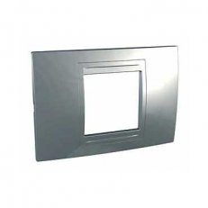 Unica Allegro Krycí rámeček dvoumodulový, Silver SCHNEIDER MGU4.102.60