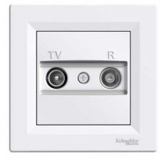 Schneider EPH3300321 Zásuvka TV-R, průběžná, bílá