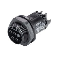 zásuvka vestavná gesis RST, 4-pól, šroubové svorky, M25, černá