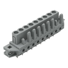 Pružinová svorkovnice THT rovná 5 mm šedá 9pól. WAGO 232-139/031-000