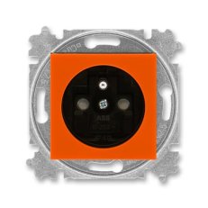 ABB LEVIT Zásuvka s ochr. kolíkem oranžová/kouř. černá 5519H-A02357 66