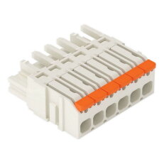 1vodičová pružinová svorkovnice, Páčka, Push-in CAGE CLAMP, Světle šedá