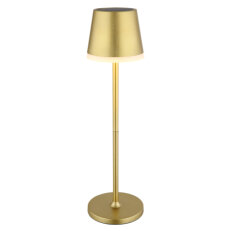 Solární svítidlo, kov/plast zlatá metalí