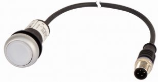 Eaton C22-DL-W-K10-24-P1 Prosvětlené tlačítko, bez aret, 24V AC/DC, bílá, 1Z