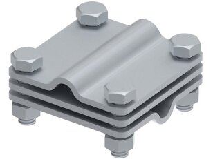 Křížová svorka L 65 na drát 8/10mm s mezidestičkou, materiál StZn GROMTOR 101412