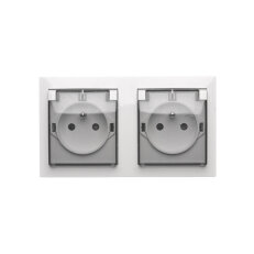 Zásuvka silová 2 násobná typ E (přístroj