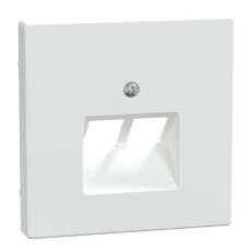 Centrální deska, Merten System D, RJ45, dvojitá, lotus white, lesklý plast