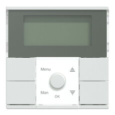 Časový spínač, Merten System M, s displejem, active white, lesklý plast