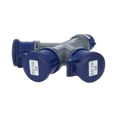 Rozbočovač (adaptér) 15006 IP44 230V 16A/3P 6h 3 vývody FAMATEL 15006