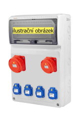 Zásuvková skříň ZSF40001010.0/3952 IP54 jištěná bez chrániče FAMATEL v1175-6kA
