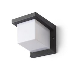 HIDE SQ nástěnná antracitová 230V E27 13W IP44 RENDL R12560