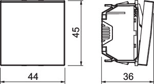 OBO TA-WB SWGR1 Tlačítko 10 A 250 V černošedá RAL 7021 Polykarbonát PC