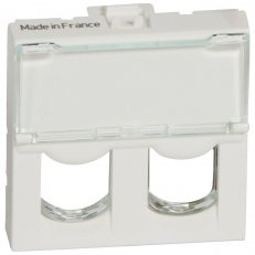 MOSAIC ADAPTÉR DATOVÉ DVOJZÁSUVKY 2XRJ45 SYST 2MODULOVÝ BÍLÁ LEGRAND 078603