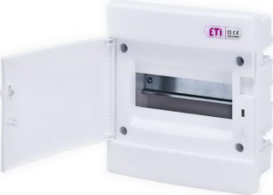 ETI Zapuštěná rozvodnice s bílými dvířky ECM8PO 8M (1x8) 63A IP40