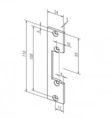 Assa Abloy EL000449 Čelní plech -10640-01