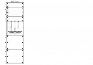Konstrukce elektroměrová 2-39, 1-řadá, plastové panely SCHRACK CSIL125239
