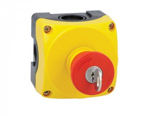 Lovato LPZP1B5607 YELLOW CTRL STATION+40MM KEY+1NO+1NC