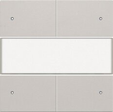 Středový kryt 4xbezpot.tlačítko 24V+LED/LABEL-LIGHT GREY NIKO 102-40350