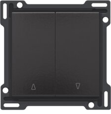 Kolébka žaluziového 2-tlačítka-BAKELITE PIANO BLACK NIKO 200-65914