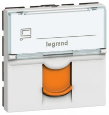 MOSAIC DATOVÁ ZÁSUVKA 1XRJ45 STP CAT.6A 1M ORANŽOVÁ LEGRAND 076525