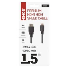 HDMI 2.0 high speed kabel A vidlice C vidlice 1,5 m EMOS S10102