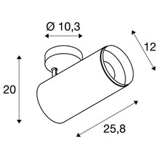 NUMINOS SPOT XL PHASE přisazené stropní svítidlo bílé/černé 36 W 2700K 60°