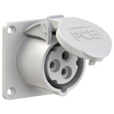 zásuvka vestavná 3P 16A/speciální 1h IP44 příruba 70x70mm přímá bílá PCE 313-1