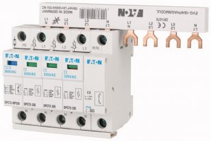 Eaton 167629 Svodič přepětí třídy T2(II,C),modulový,TN-S,TT 3+Npól,s EVG lištou