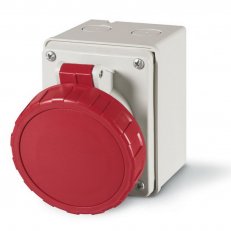 Nástěnná zásuvka EUREKA, rovný box 3P+N+E, 16A, 6h/380-415V, IP67 SCAME 527.1657