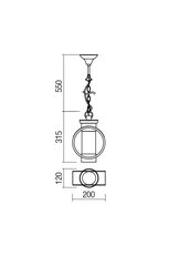Závěsné svítidlo COMPASS SU E27 42W IP23 CF REDO 9572