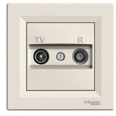 Schneider EPH3300223 Zásuvka TV-R, průběžná, krémová