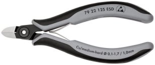 Přesné boční štípací kleště na elektroniku ESD 125 mm KNIPEX 79 22 125 ESD