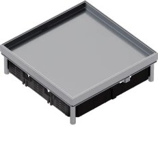 Přístrojové nerezové víko plné Q12 pro podlahovou krytinu výšky 15 mm EKQ120BL15